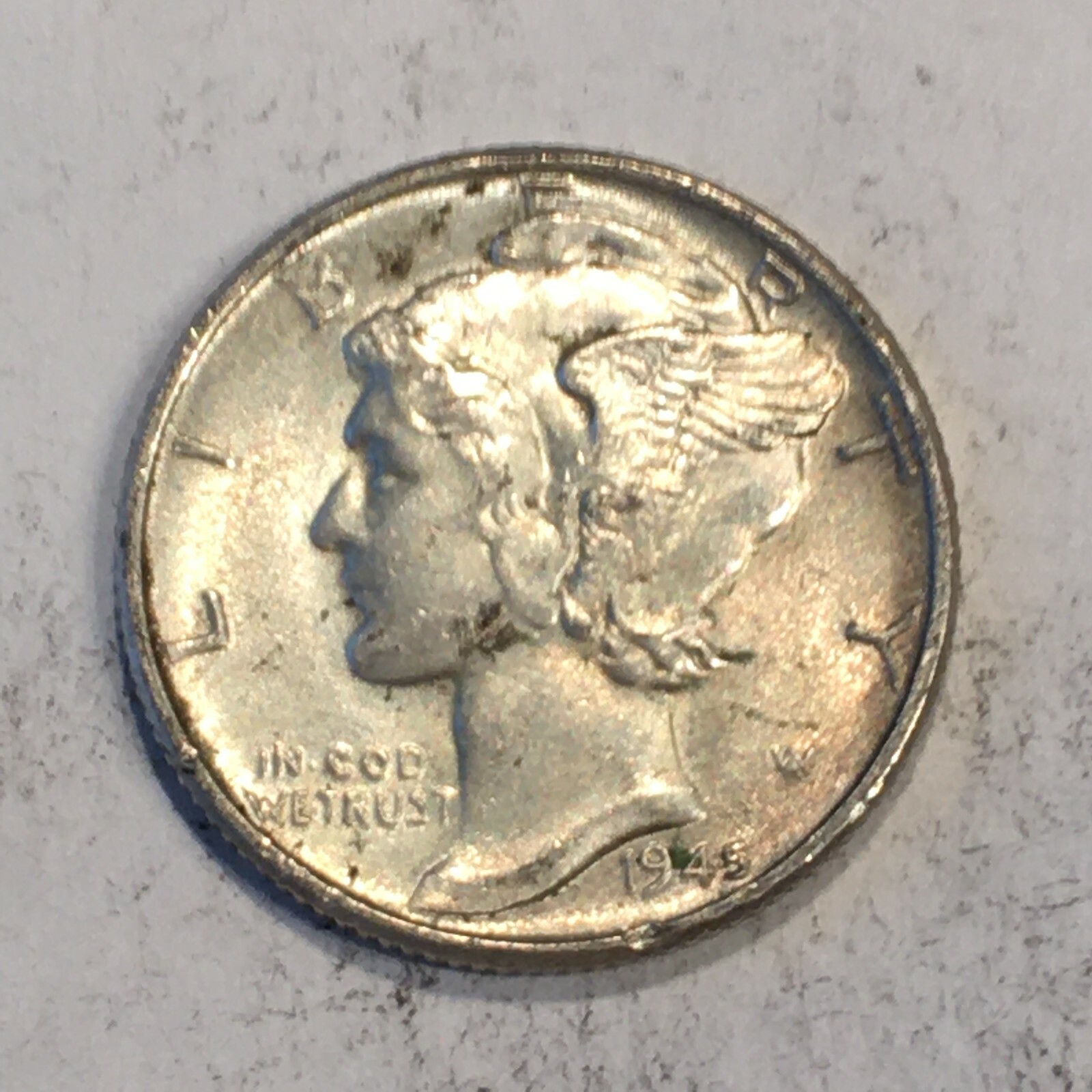 1945 Mercury Silver Dime - High Quality Scans #L914