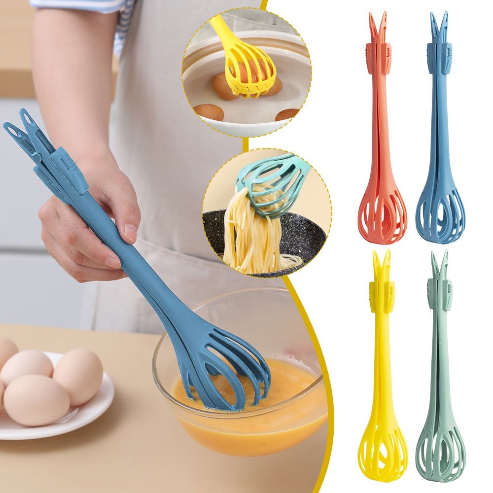 Egg Beater,Multifunctional Kitchen Tool for Cooking Salad Mixer and Food Clip JQ