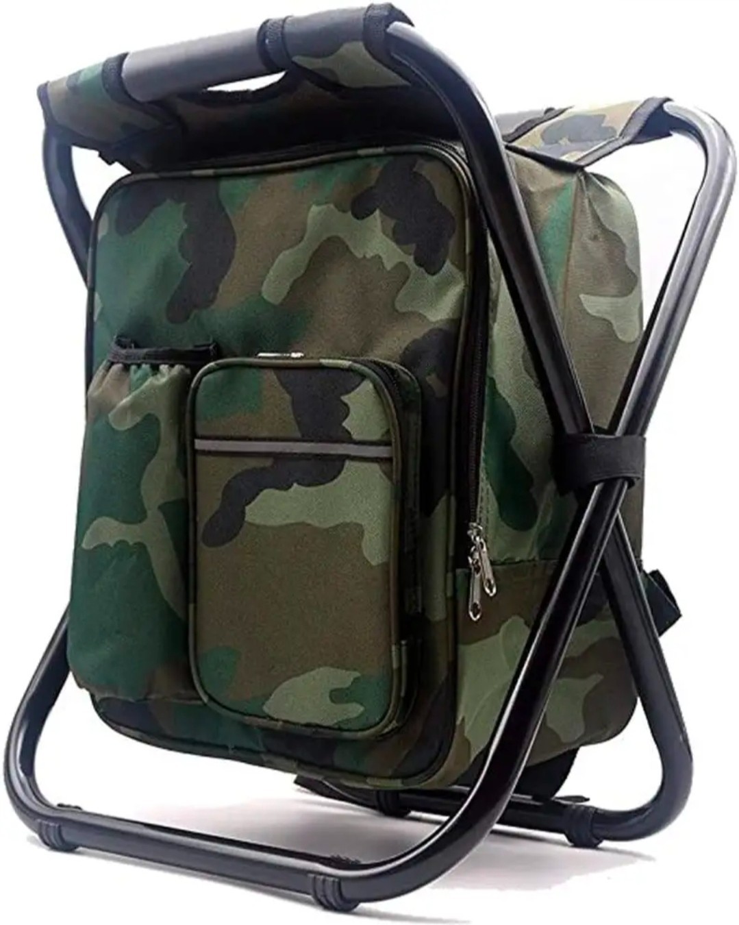 Folding Camping Chair Stool Backpack with Cooler Insulated Picnic Bag Hiking