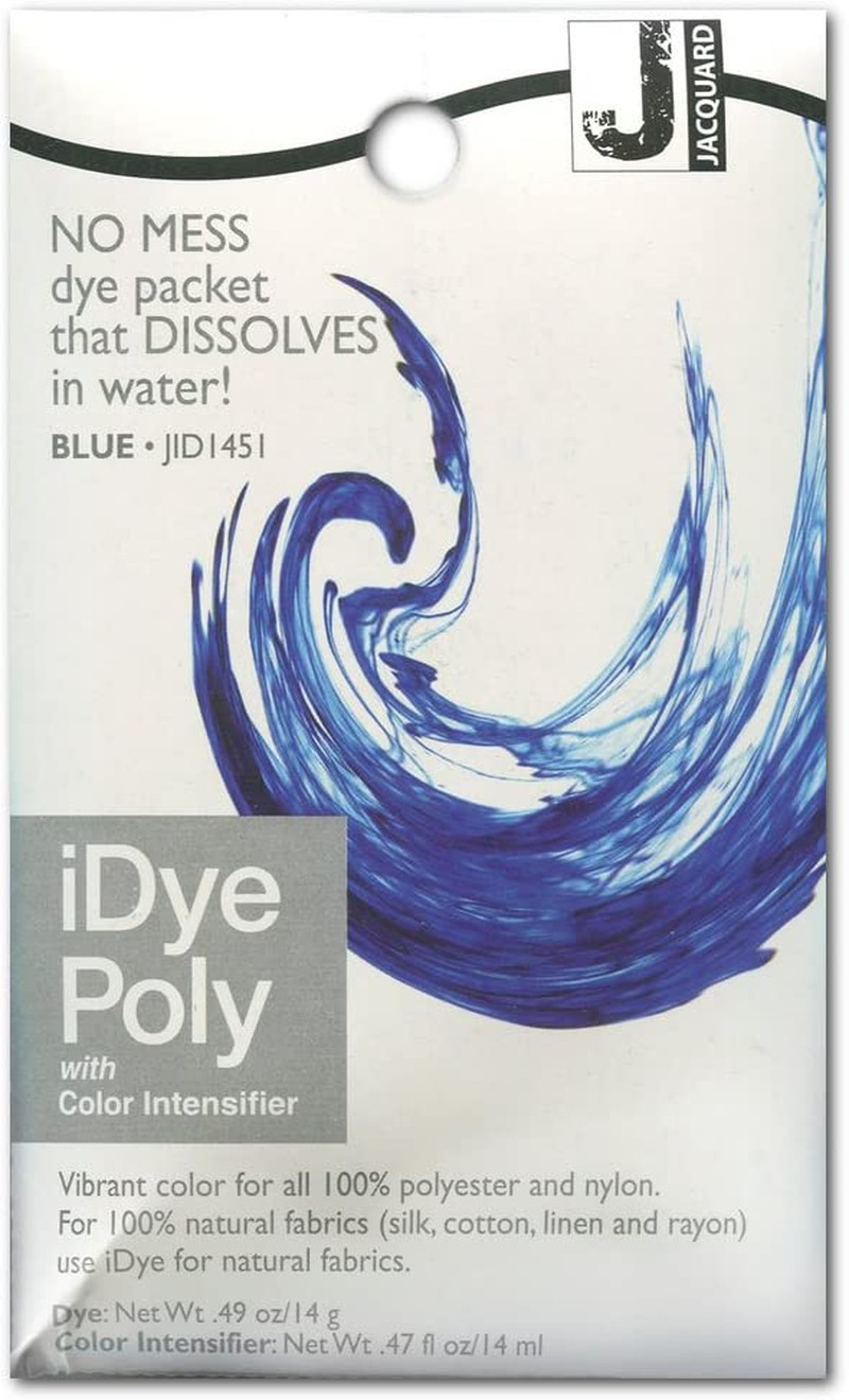 iDye Poly Fabric Dye .49oz – Blue Dye for Polyester, Nylon & Synthetic Materials