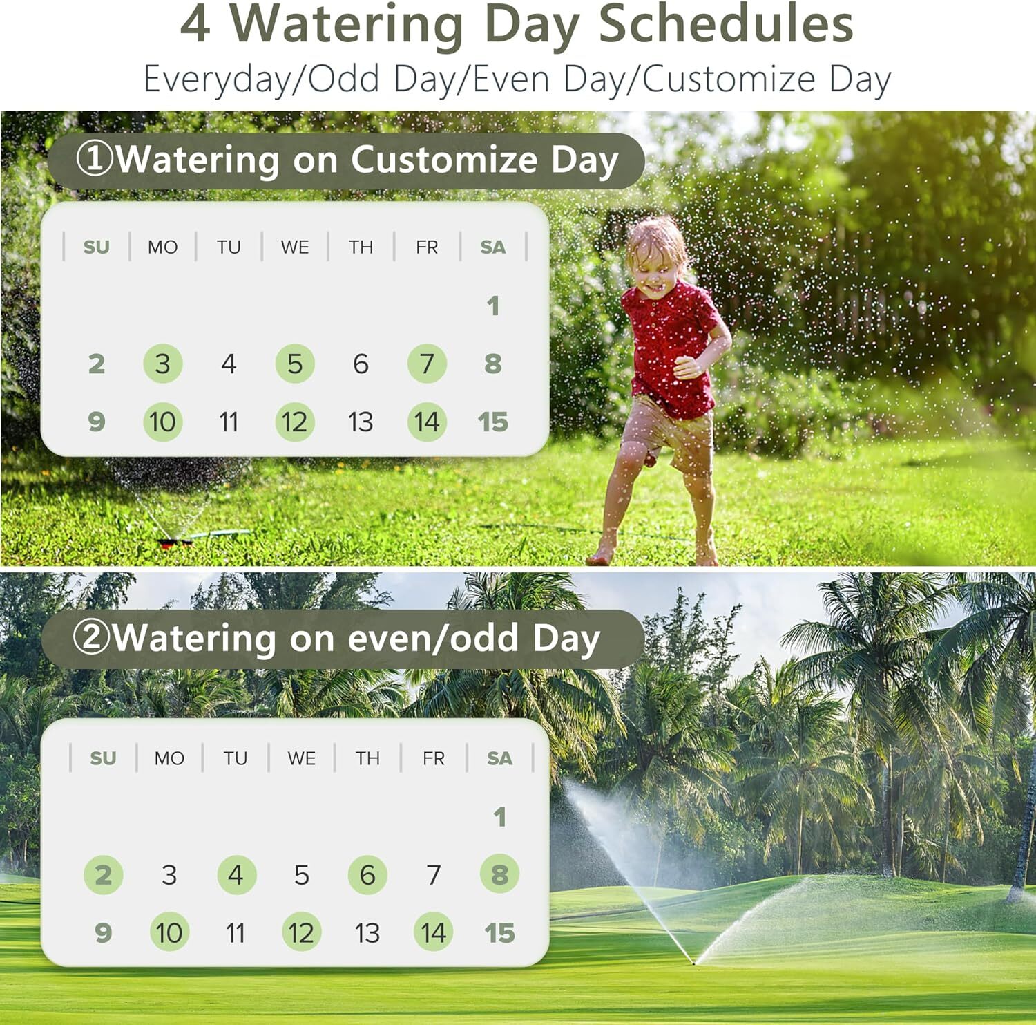 Smart Sprinkler Timer Outdoor Watering Timer 3 Zone WiFi Irrigation System