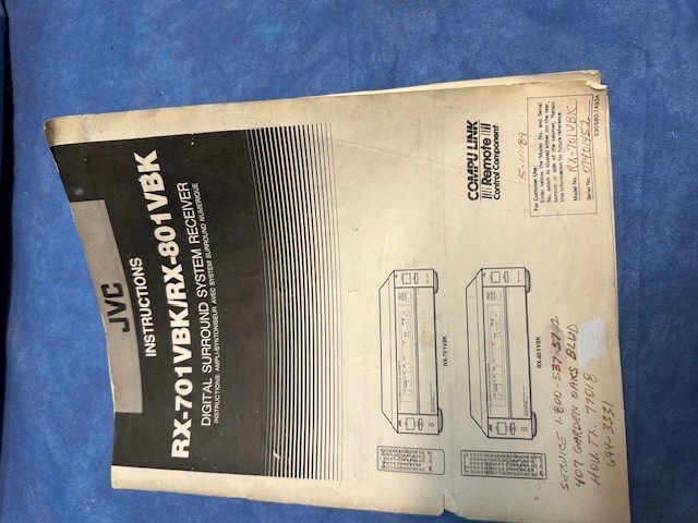 JVC model RX-701V receiver