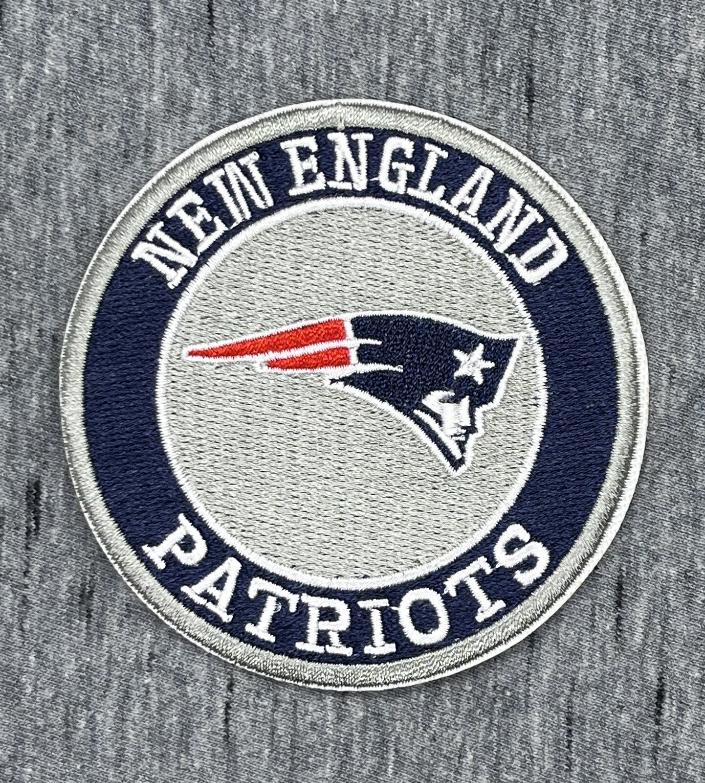 NEW ENGLAND PATRIOTS EMBROIDERED IRON ON PATCH 3"  DIAMETER FREE SHIPPING