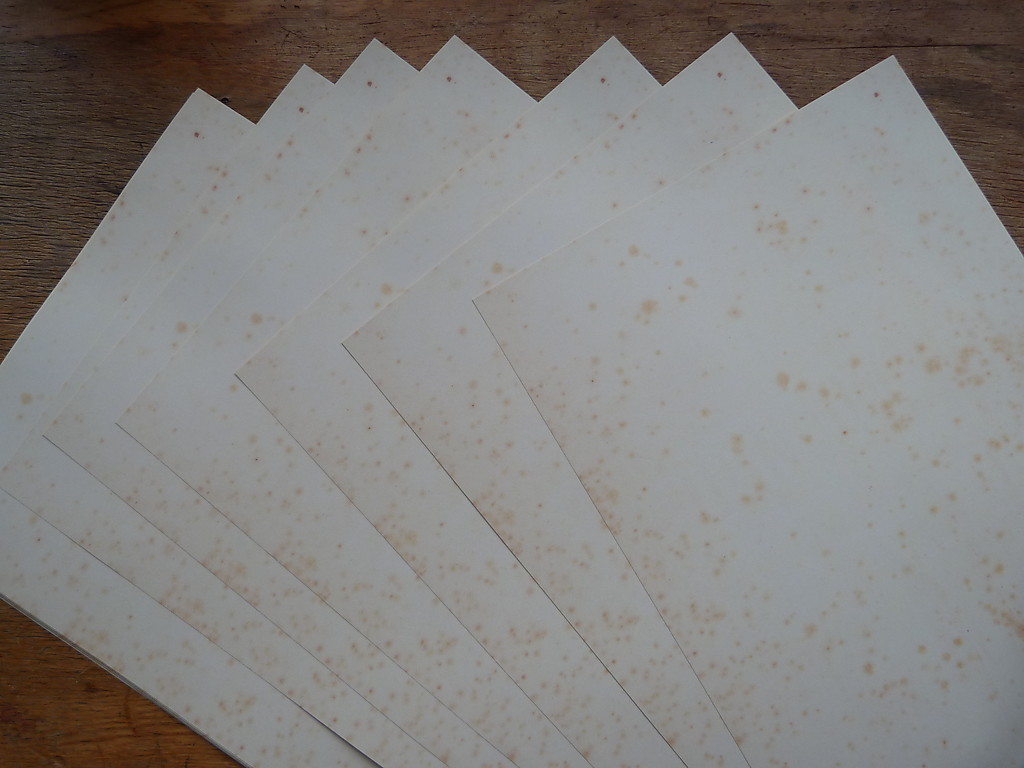 A4 ANTIQUE VINTAGE EFFECT Solid Color Paper 50 SINGLE SHEETS Side