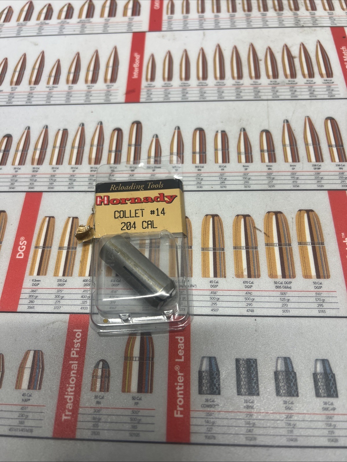 HORNADY # 392167 CAM-LOCK BULLET PULLER COLLET #14 (204 CALIBER )NOS