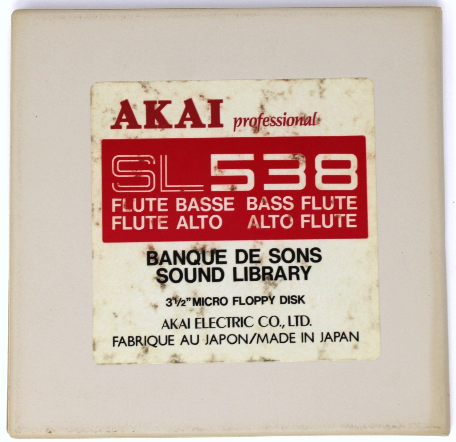 Akai SL538 Bass Flute Alto Flute S900 Format Floppy Disk Banque De Sons