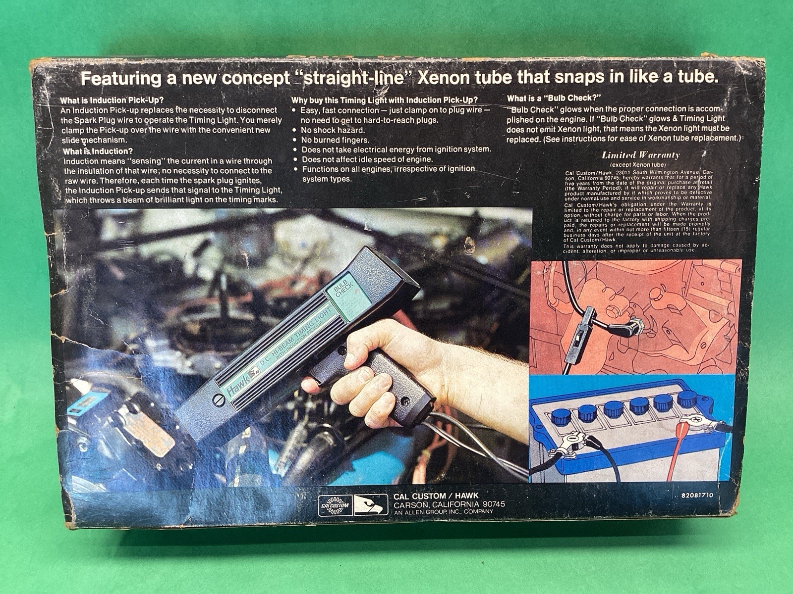 Vintage Cal Custom HAWK Induction Engine Timing Light Gun - IN BOX - UNTESTED