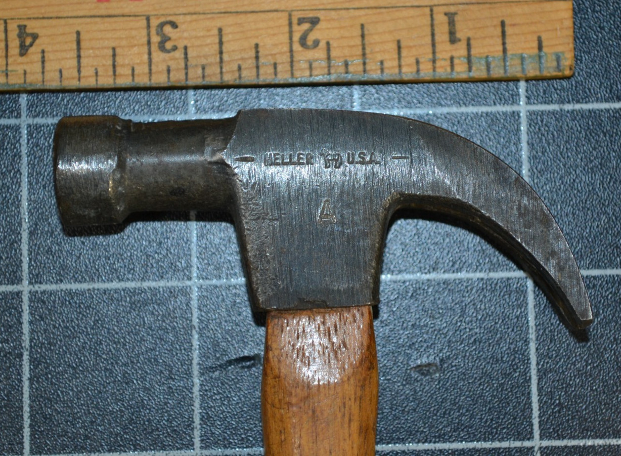 HELLER - USE - 7oz - CLAW HAMMER - ALL ORIGINAL WITH MARKED HANDLE