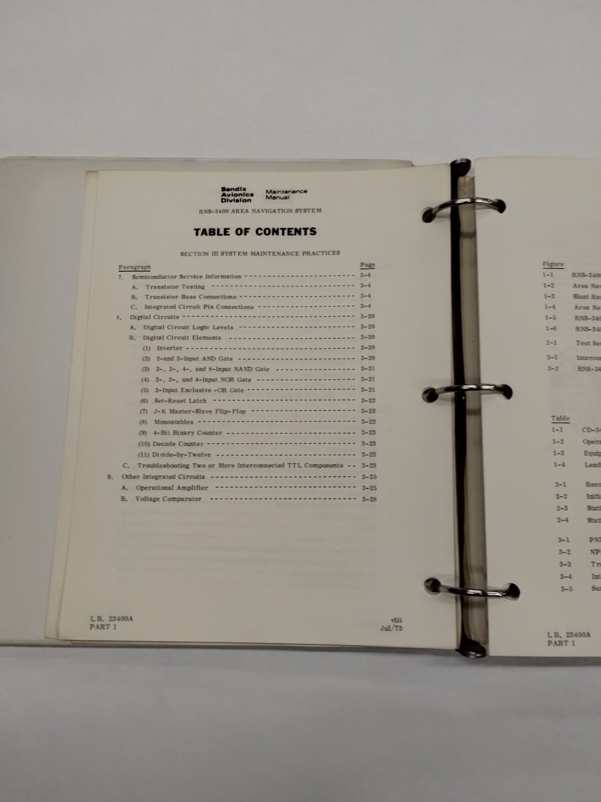 Bendix RNS-3400 Area Navigation System Maintenance Manual July 1973-Original