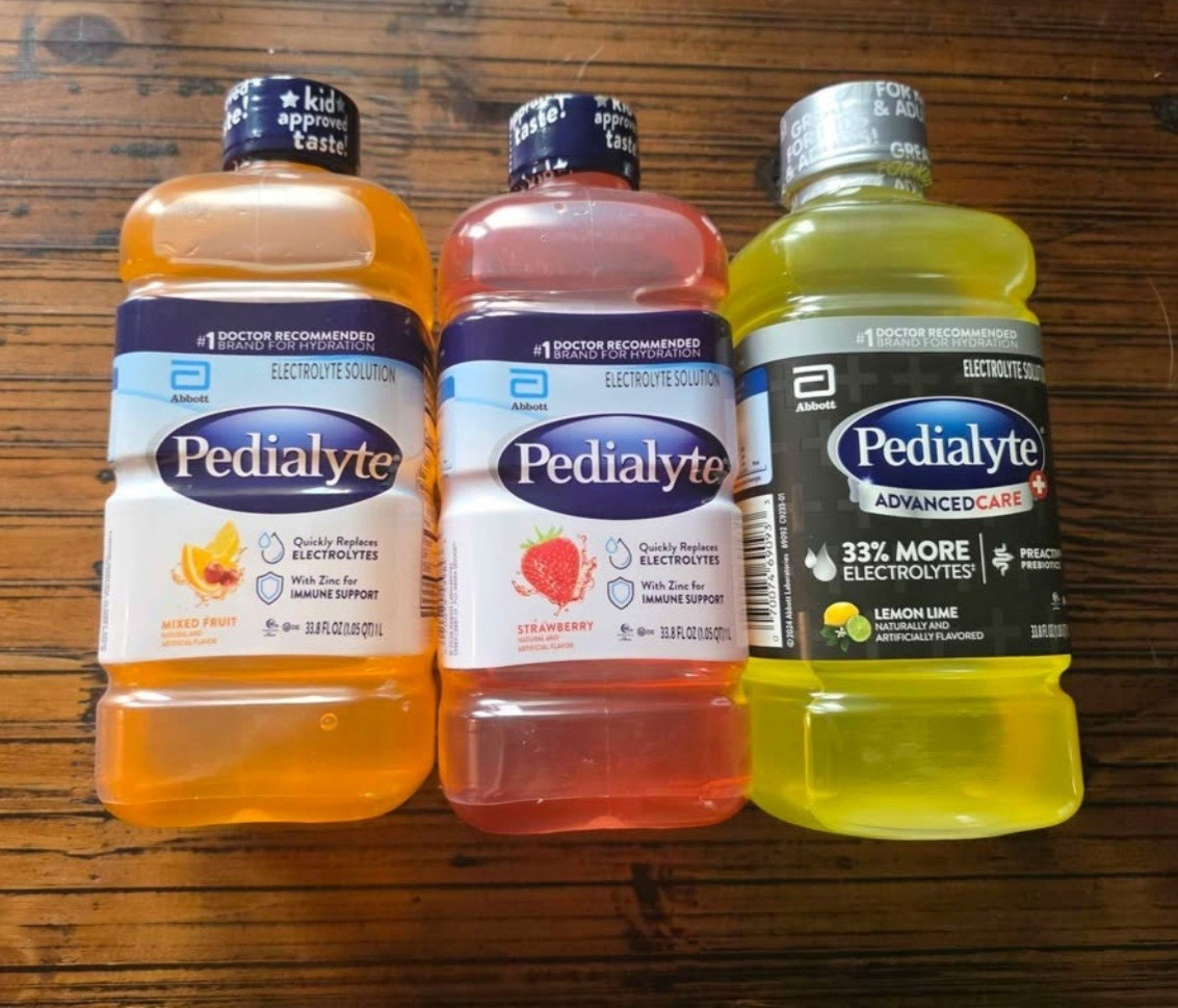 Pedialyte Electrolyte Solution Drinks- 33.8 Oz , 3 Flavors