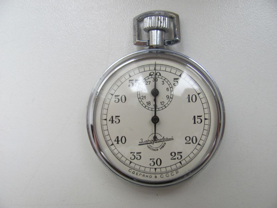 Vintage Soviet mechanical Stopwatch Zlatoust factory USSR 1959