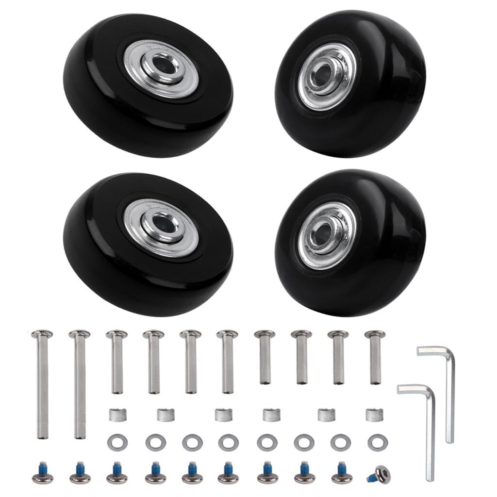 Replacement Wheels for Luggage 45mm x 18mm Set of 4 Luggage Suitcase Replacement