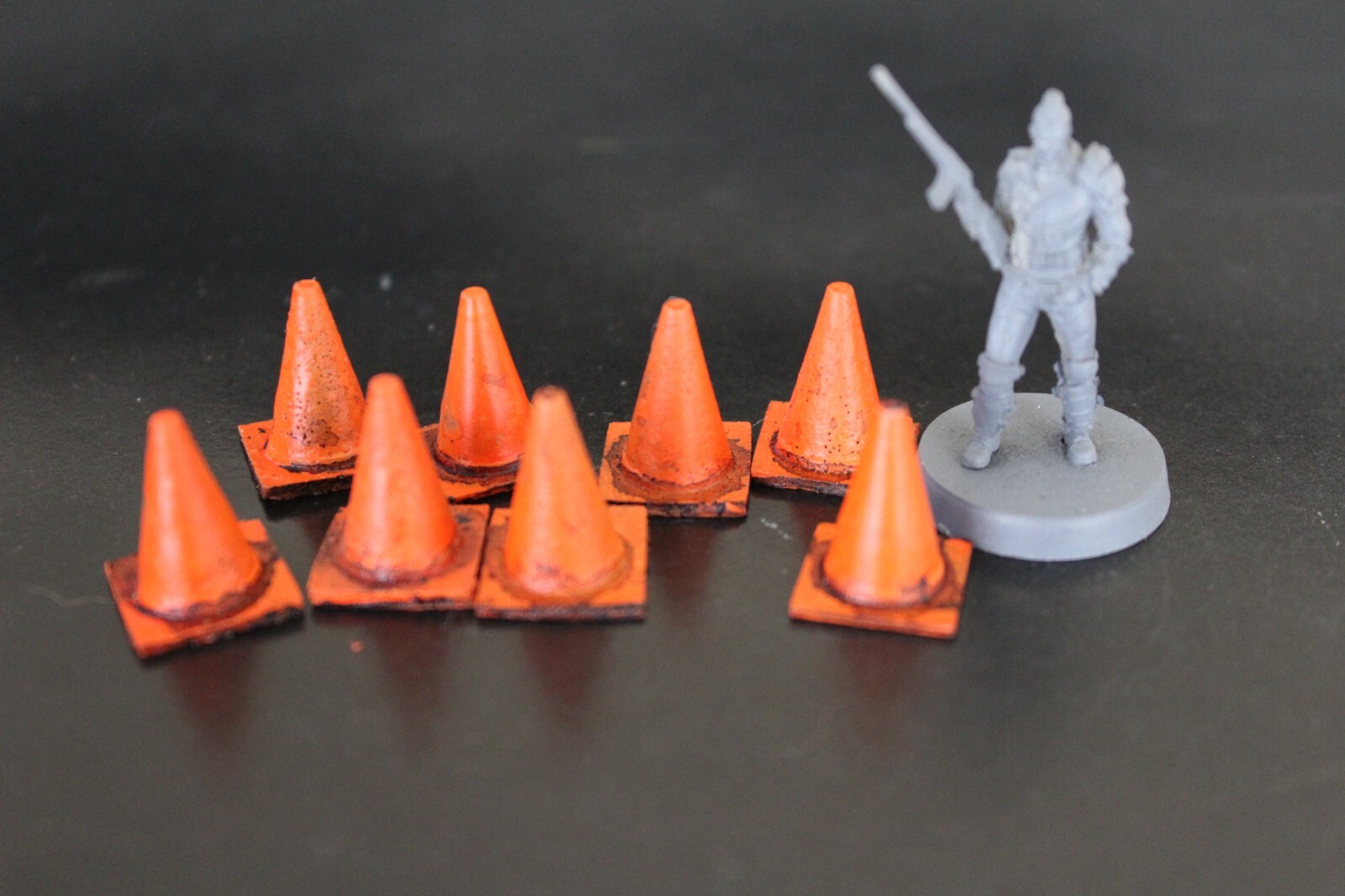 Fallout Wasteland Warfare Painted Traffic Cones Post Apocalyptic Scatter Terrain