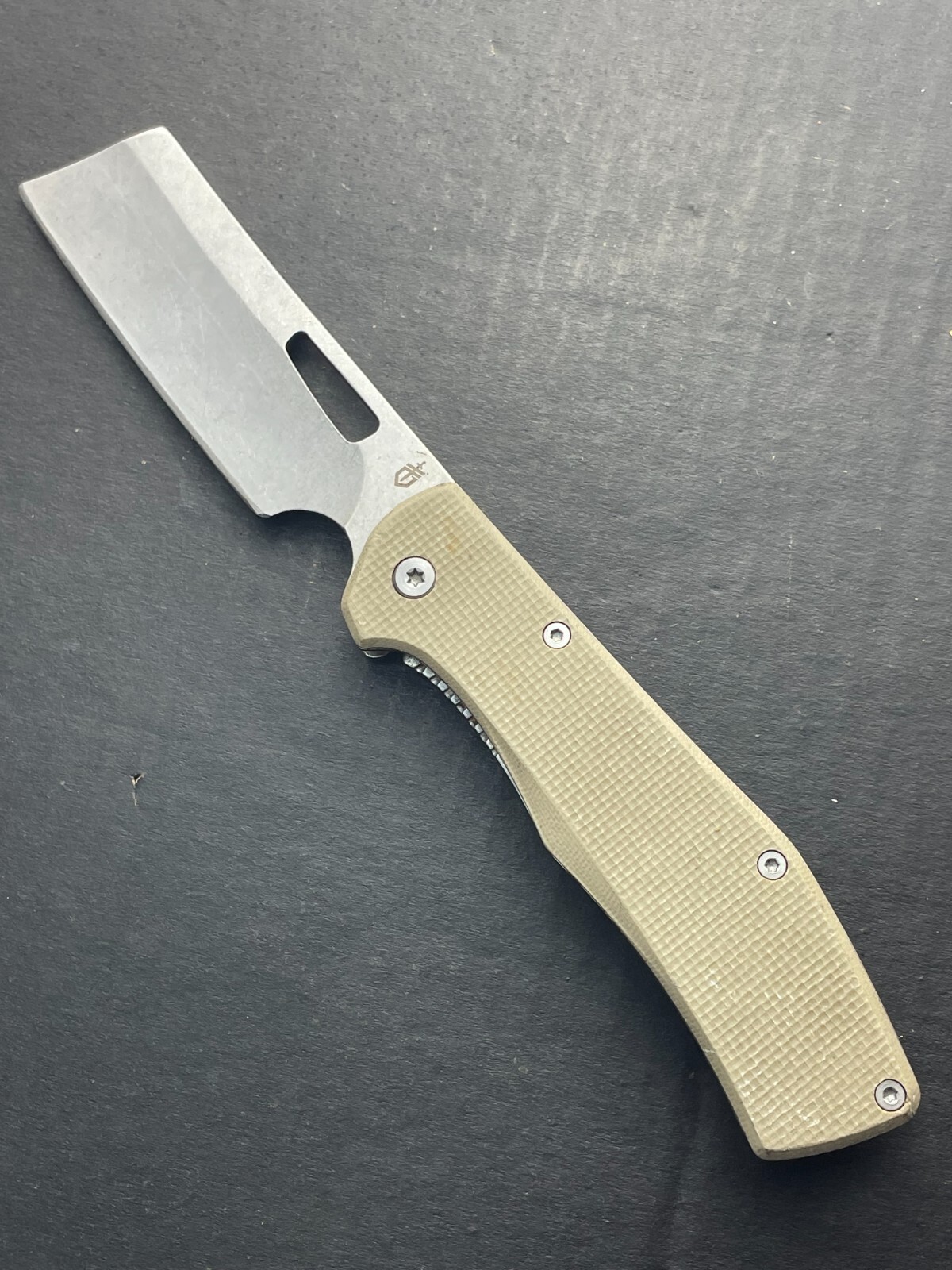 GERBER GEAR Flatiron Pocket Knife w/ 3.6" Cleaver Blade G-10 Handles