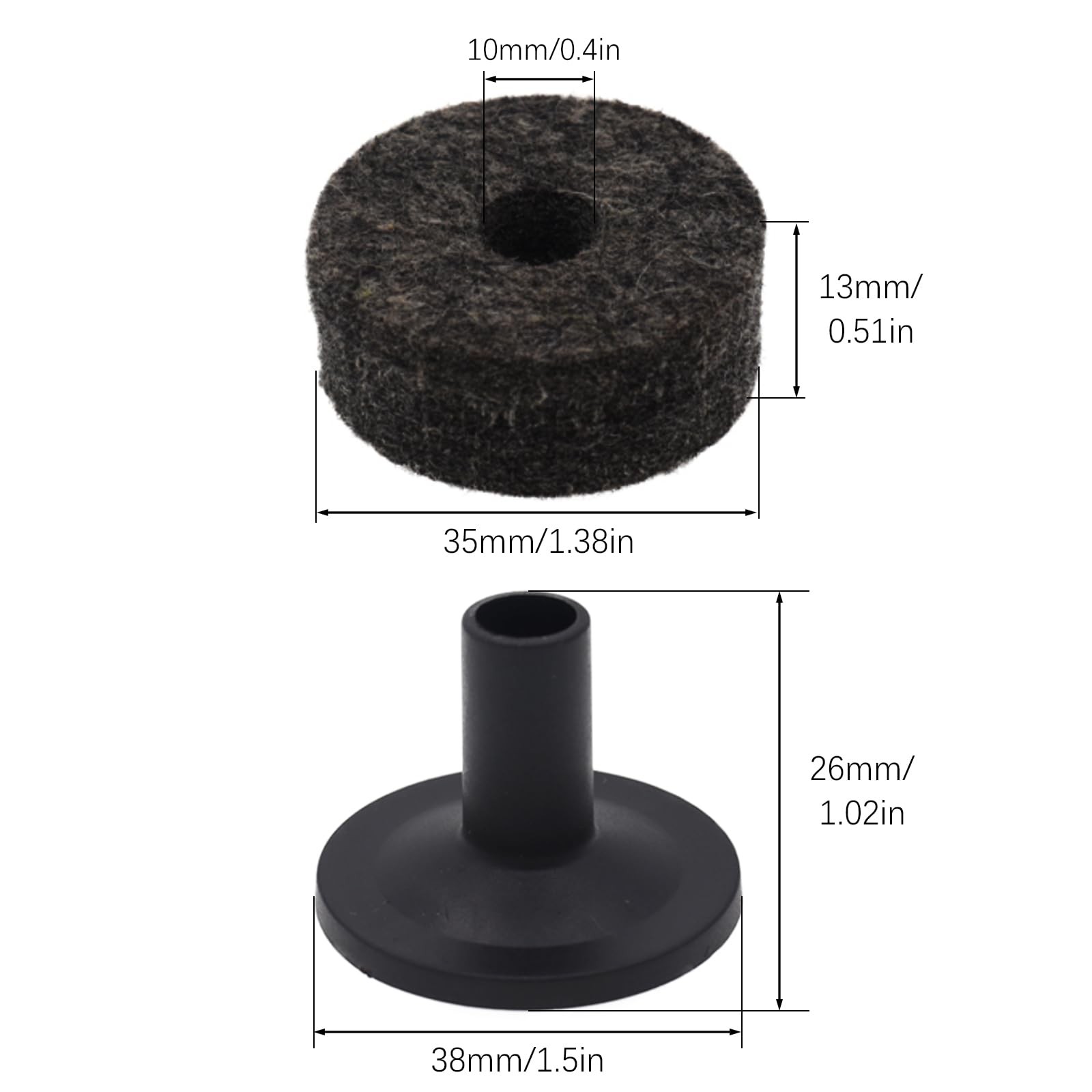 CashBeat Cymbal Felt Pads 10pk