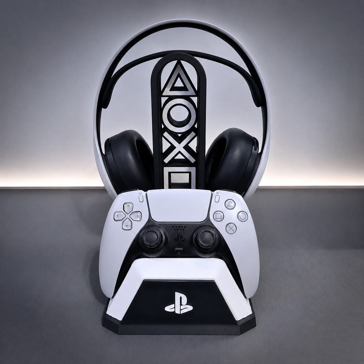 DualSense Controller & Headset Stand – PS5 Gaming Accessories Organizer