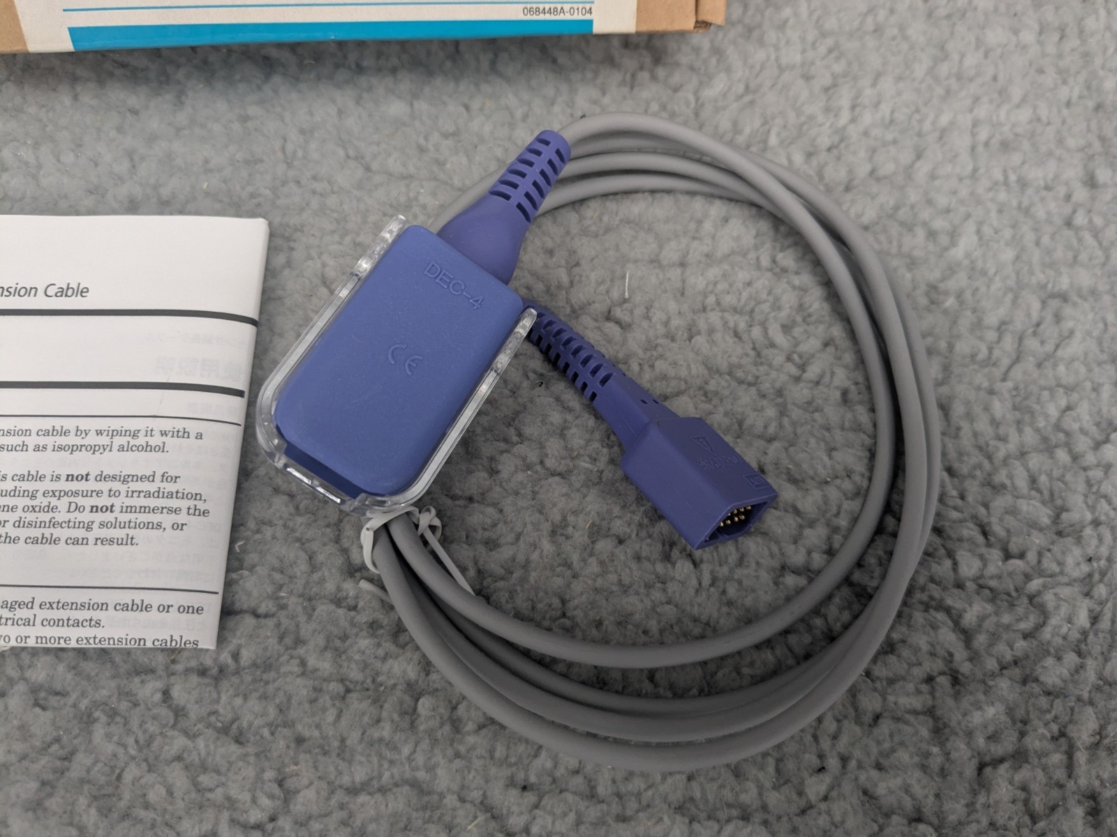Nellcor DEC-4 SPO2 Sensor Extension Cable, New Open Box, Tyco,