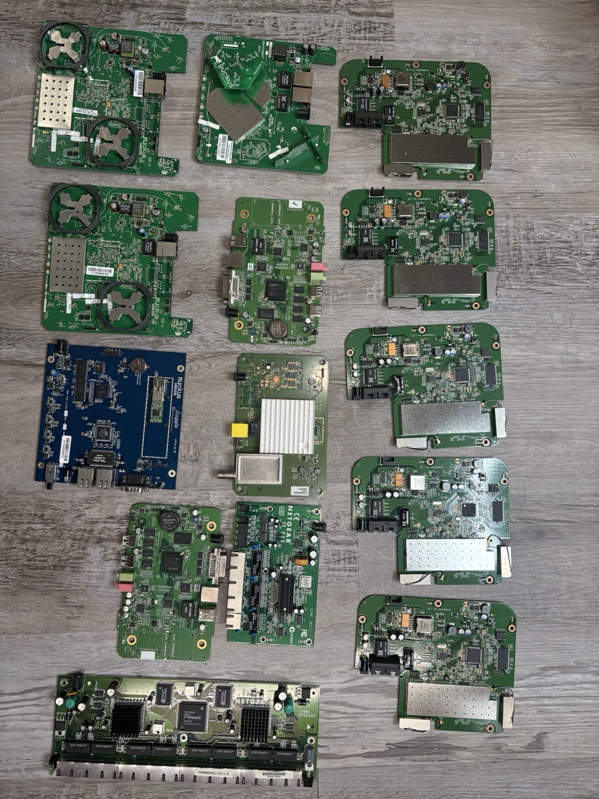 Lot of 14 Network Boards – Ruckus Meraki Netgear NComputing – Untested Parts