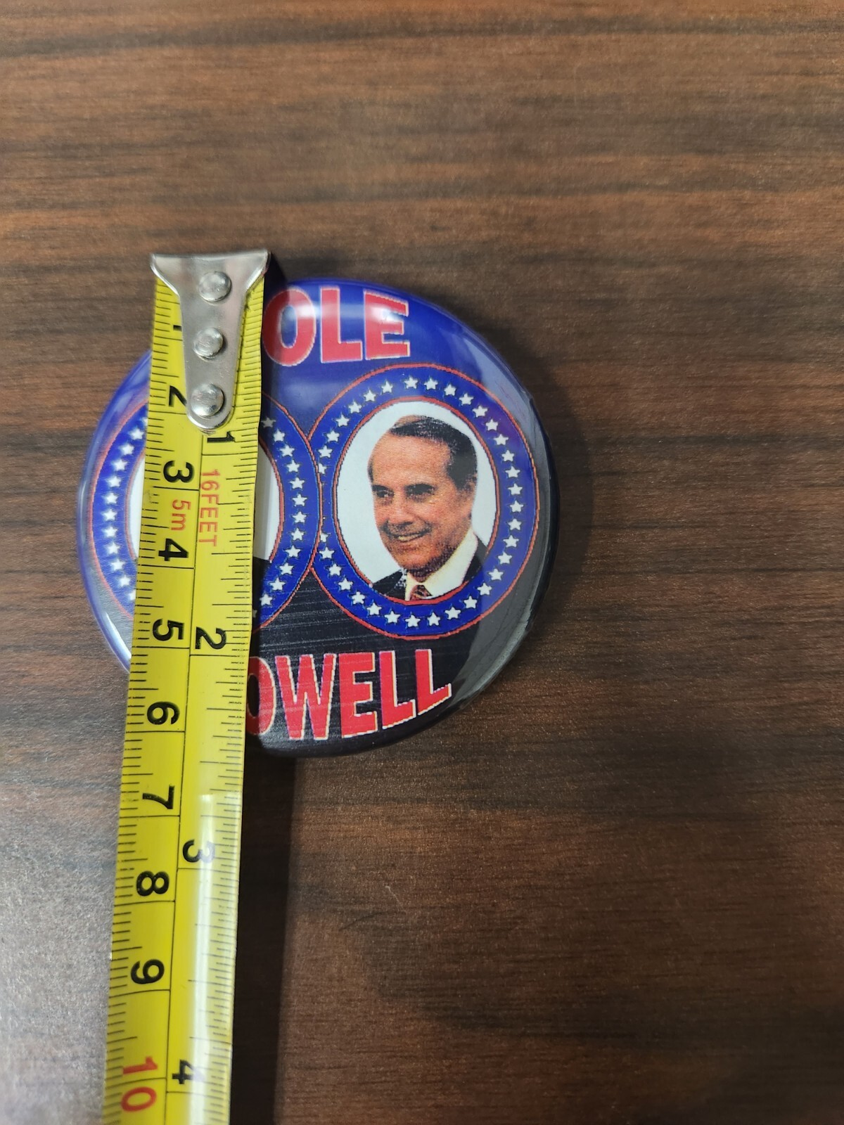 Vintage 1996 Dole Powell Presidential Campaign Button Elections