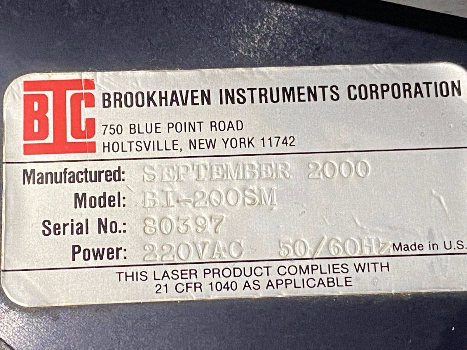 BROOKHAVEN INSTRUMENTS BI-200SM Research Goniometer