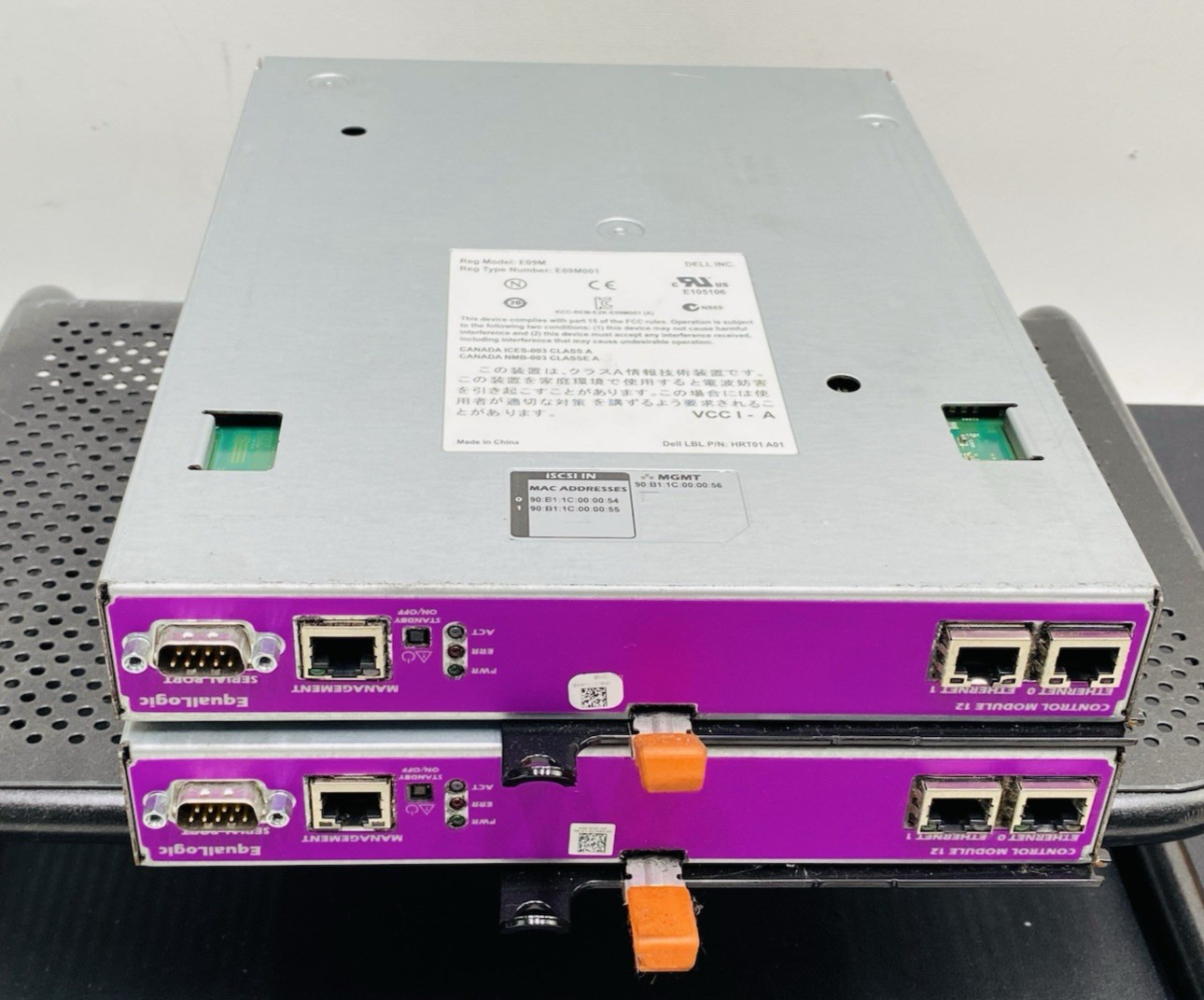 LOT OF 2 DELL EQUALLOGIC Controller Module 12 E09M E09M001