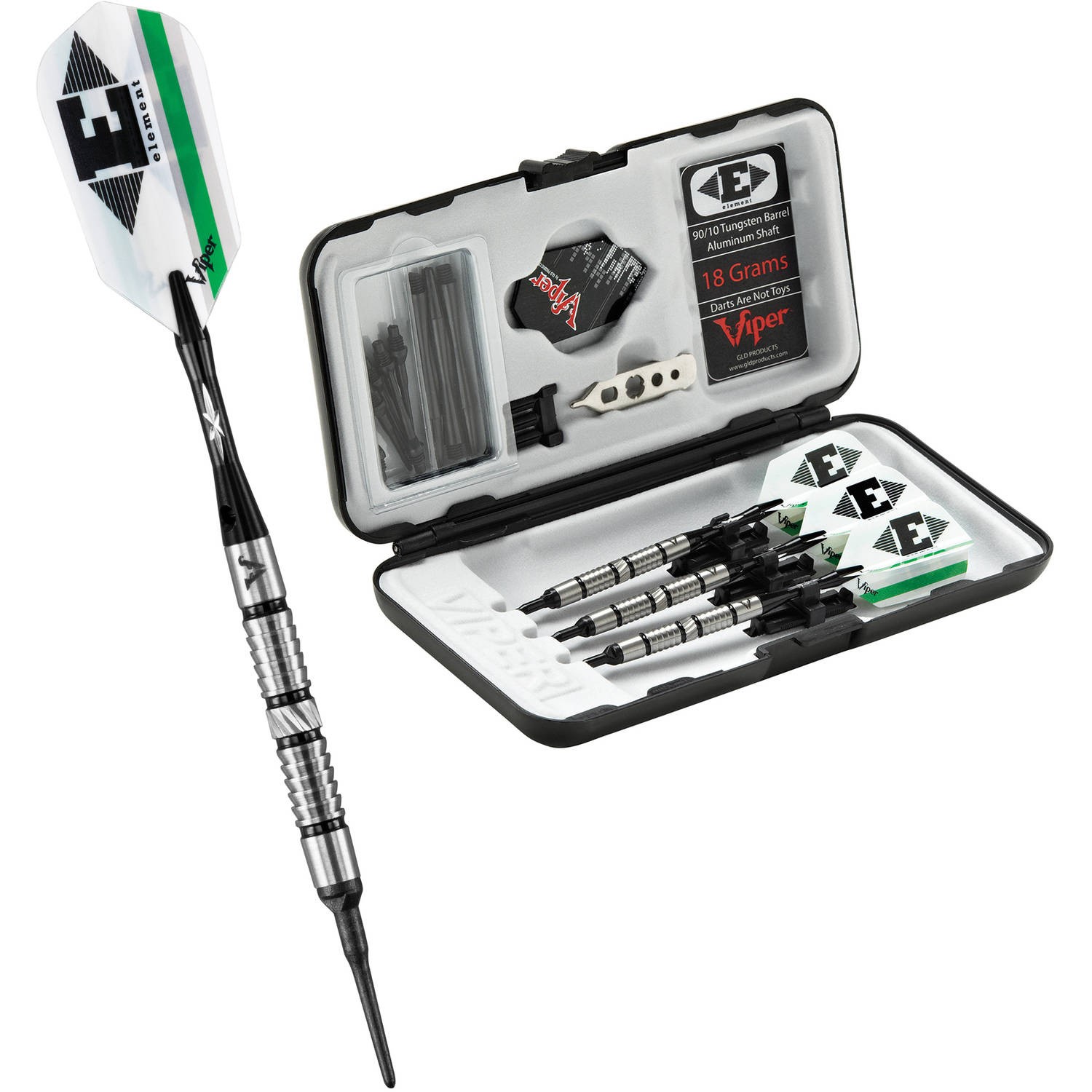 Viper Element Tungsten Soft Tip Darts Shark Kin Barrel 18 Grams
