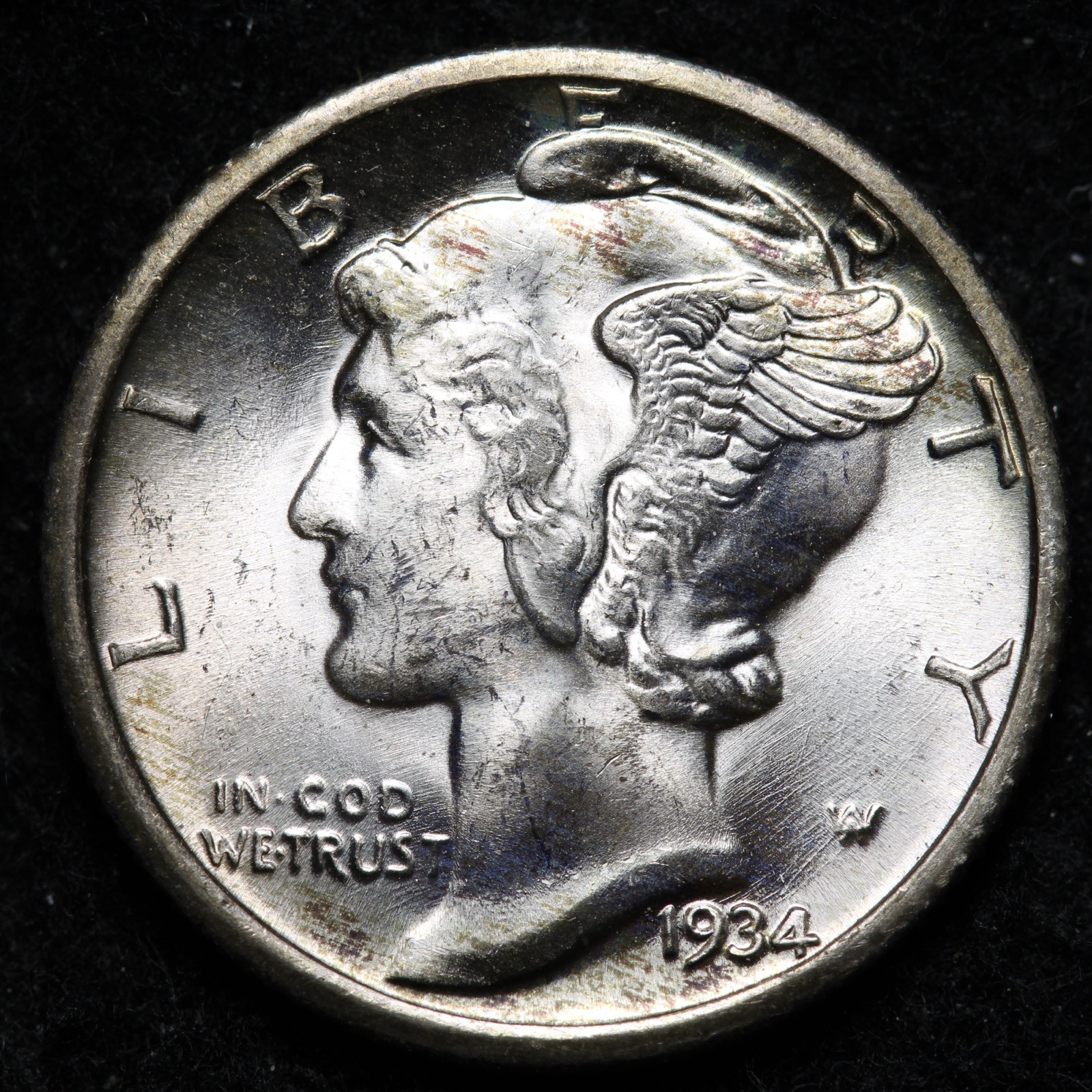 1934 Mercury Silver Dime GEM BU *UNCIRCULATED* MS FSB E215 AIEY