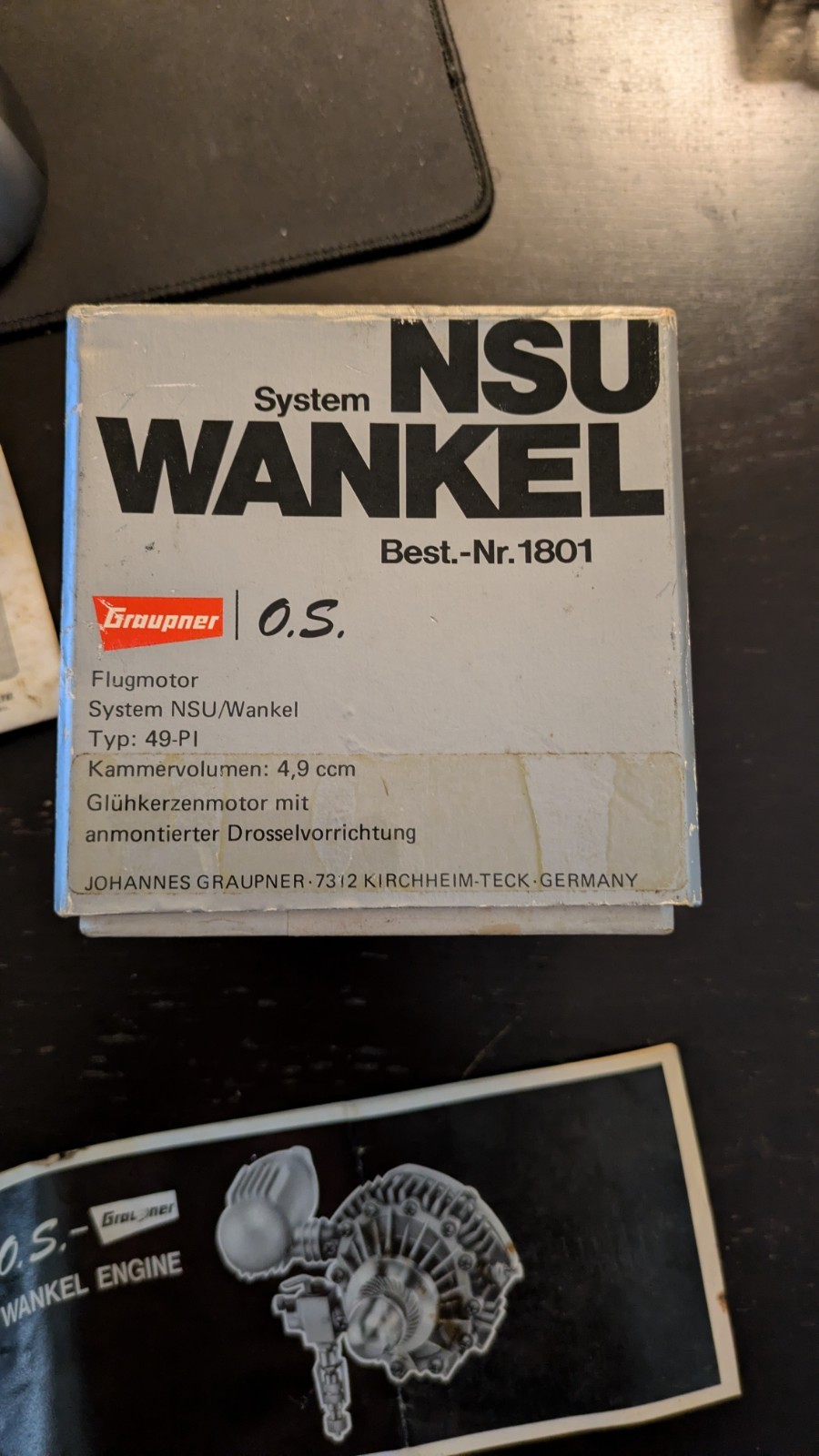O.S. Graupner NSU Wankel Engine for a radio control model airplane