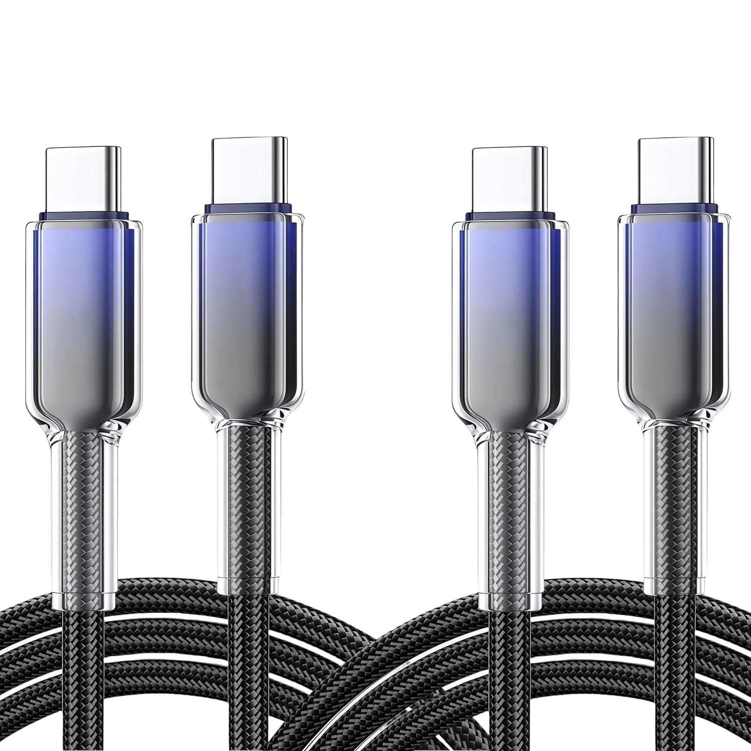 2Pack USB C to C Cable Woven Fast Charging for iPhone Samsung MacBook
