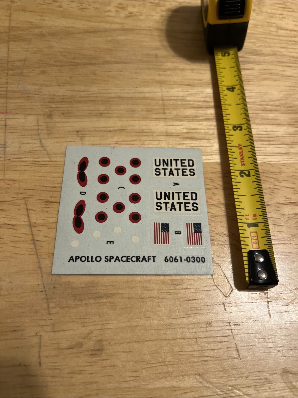 Apollo Spacecraft Command Module Monogram Model Decals Stickers 1/32 Scale RARE