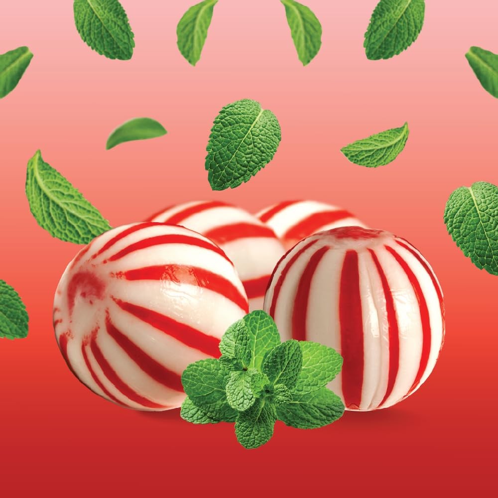 Jumbo Mint Balls - 2 lb Bulk Pack - Peppermint Hard Candy - Individually Wrapped