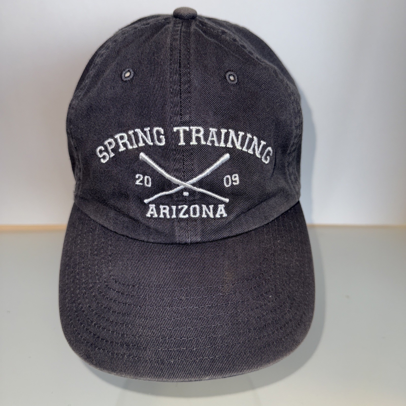 Spring Training 2009 Arizona in White on Gray Cotton Hat Cap Strap Buckle