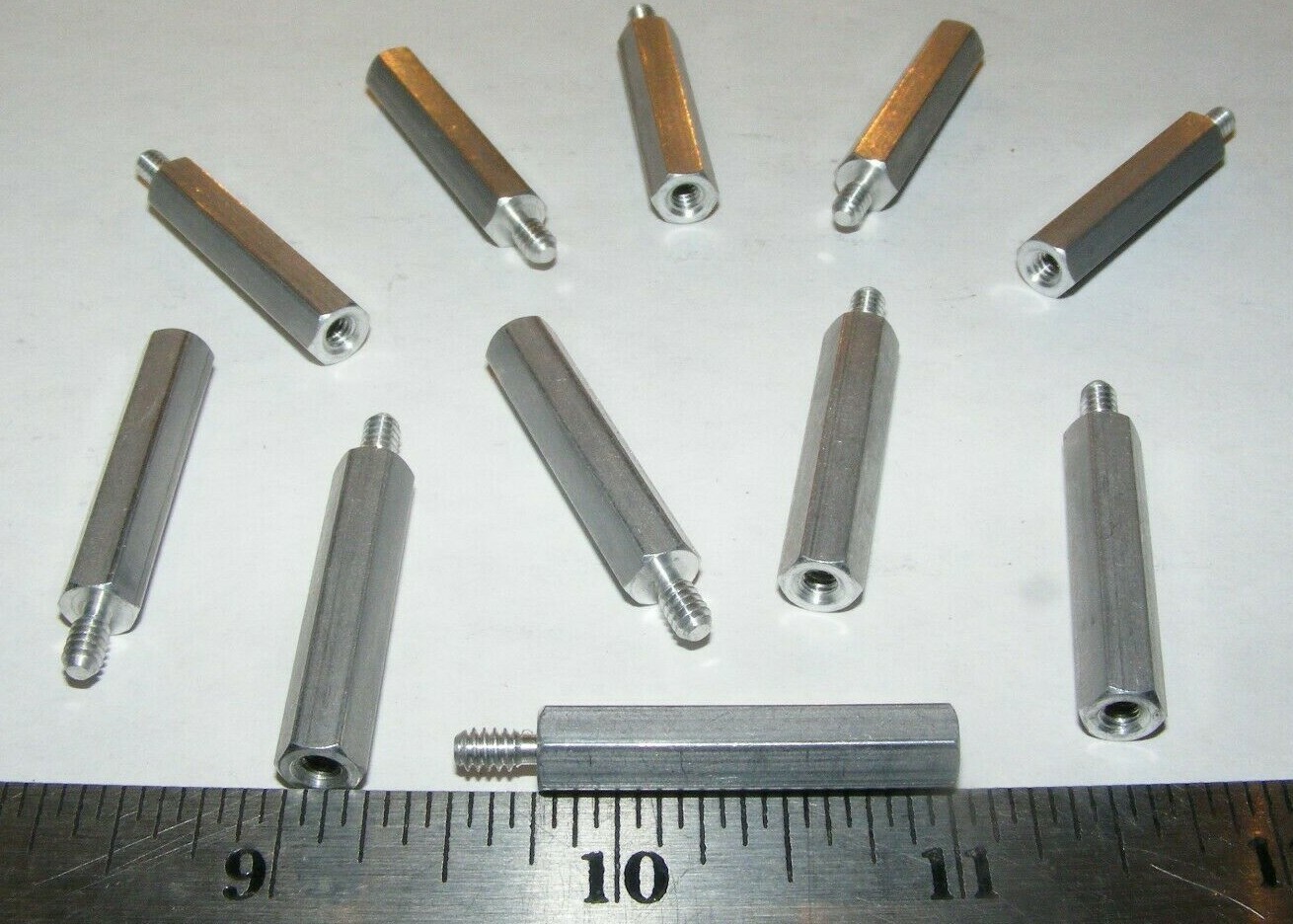 QTY10 6-32" x 1-1/4" x 1/4" HEX MALE FEMALE ALUMINUM STANDOFF SPACER SUPPORT USA