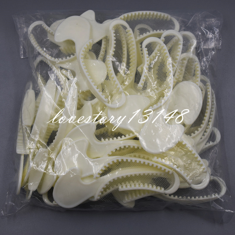 50 Pcs Dental Bite Registration Disposable Impression Triple Trays Sideless