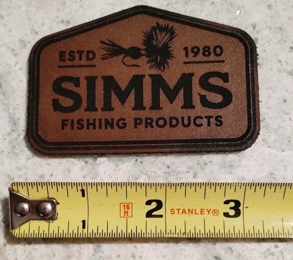 Simms Fishing Product Tan Morale Patch From "The Madison" TV Show - Hook & Loop