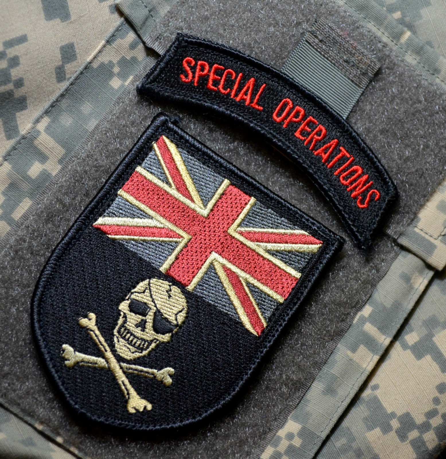 KANDAHAR WHACKER© NATO ISAF SAS vêlkrö SSI: UK Calico Jack Jolly Roger + SP OPS