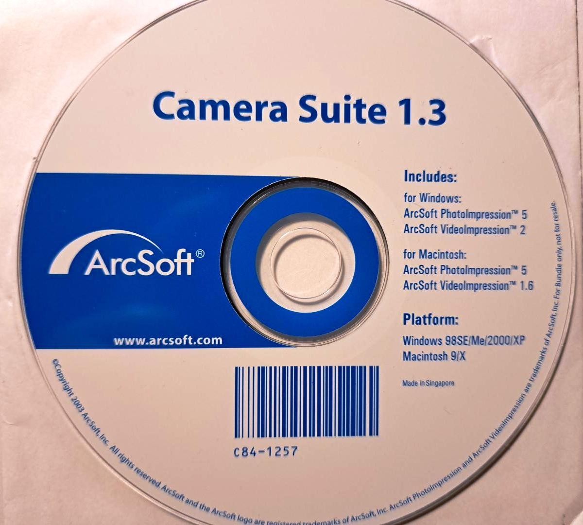 ArcSoft Camera Suite 1.3 VideoImpression PhotoImpression w/ License Windows Mac