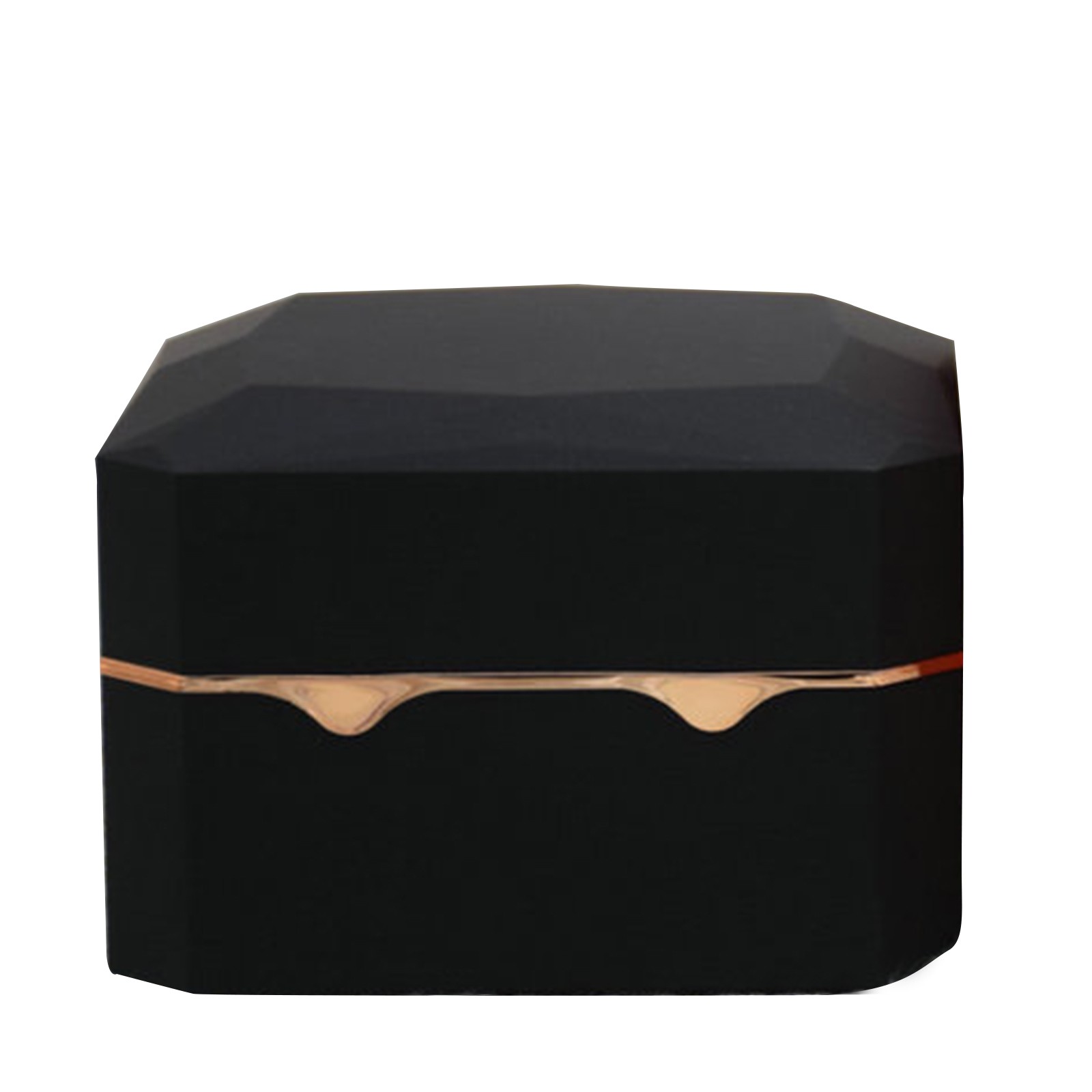 LED Light Watch Case Antidust Display Storage Holder Luxury Jewelry Box Black;