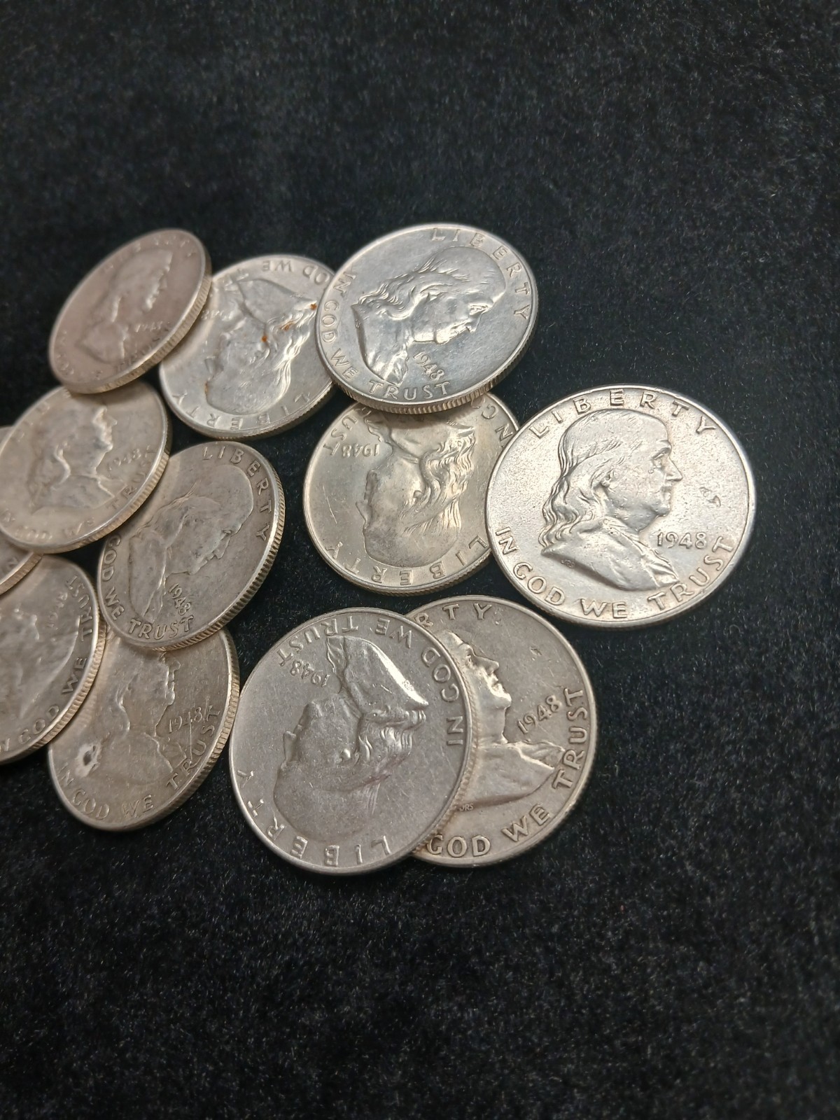 Silver 90% 1948 P Franklin Half Dollar Coin TP-038
