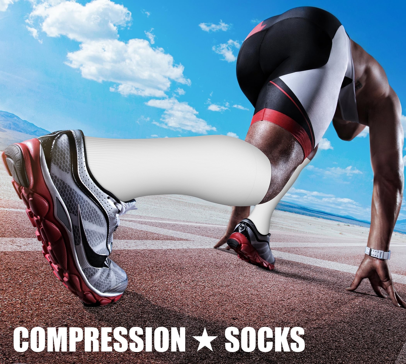 CHARMKING 3 Pairs Open Toe Compression Socks for Women & Men Circulation 15-2...