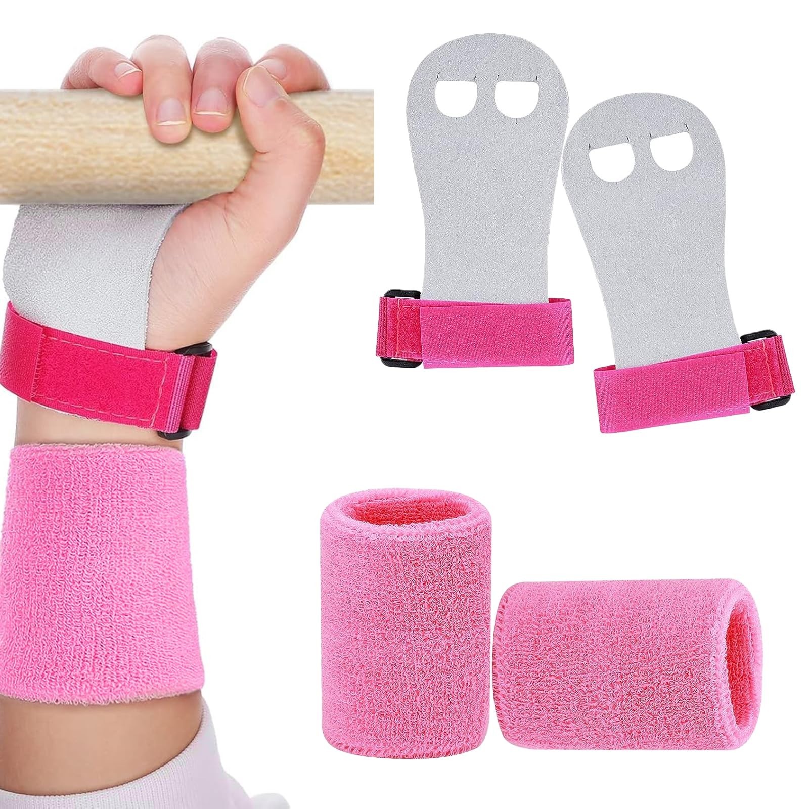 2PCS Gymnastics Hand Grips Gloves Wristbands, Gymnastic Hand Grips Gymnastic ...