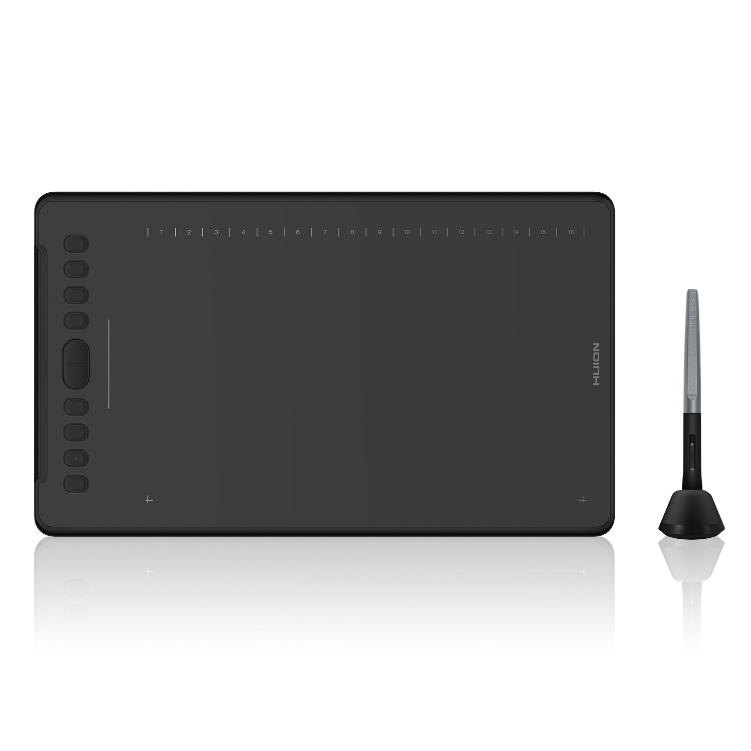 HUION Inspiroy H1161 Large Graphic Drawing Tablet Touch Strip Battery-free Pen