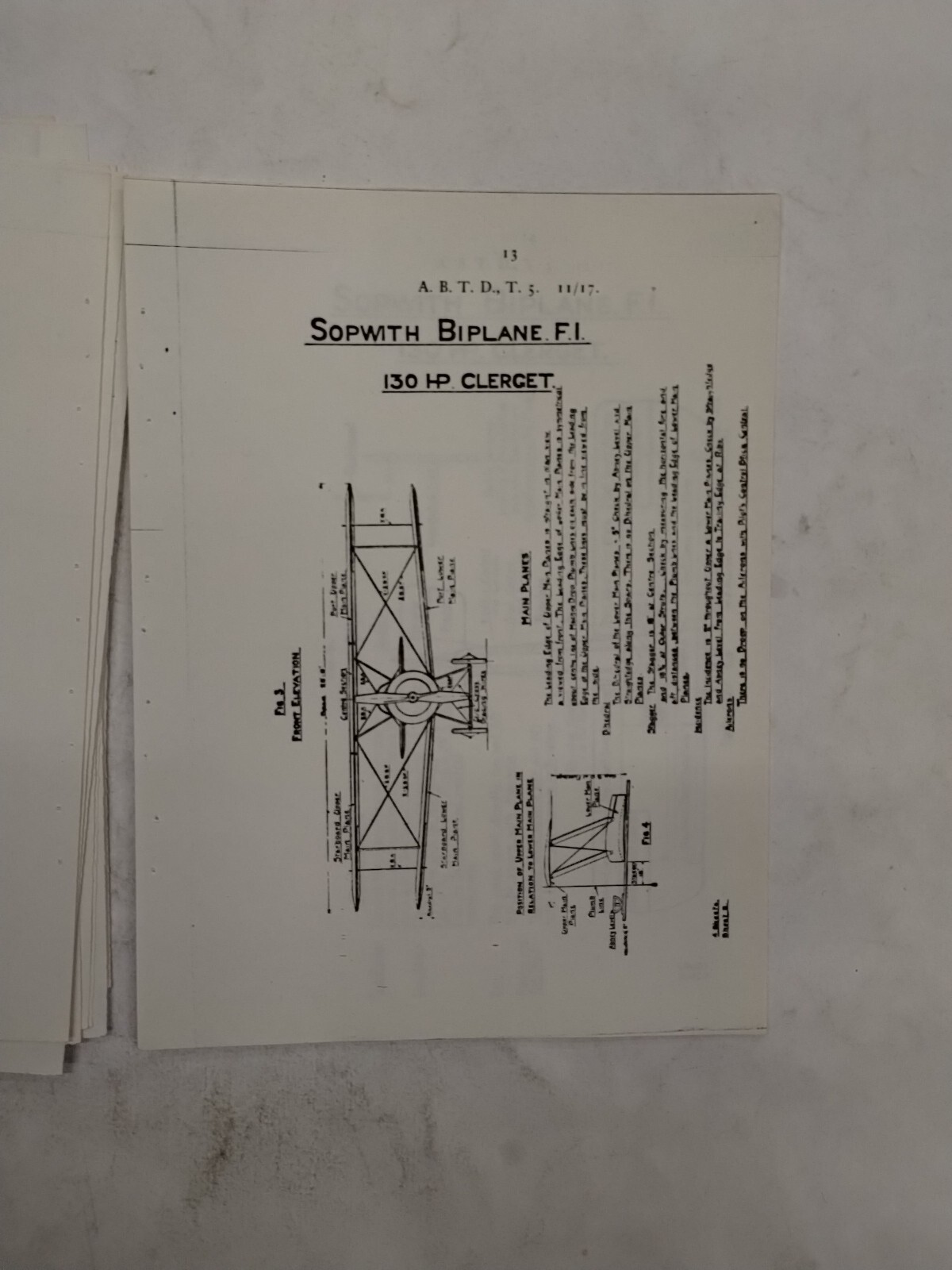 Sopwith Biplane F.I. (130 H.P. Clerget) Rigging Notes-Copy