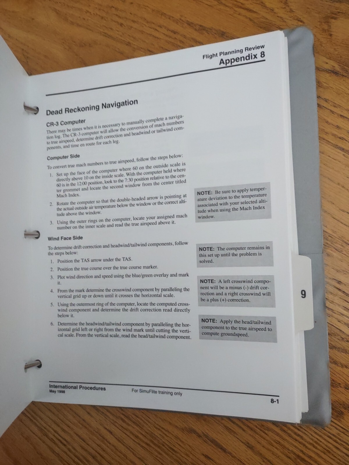 1998 Simuflite International Procedure Binder