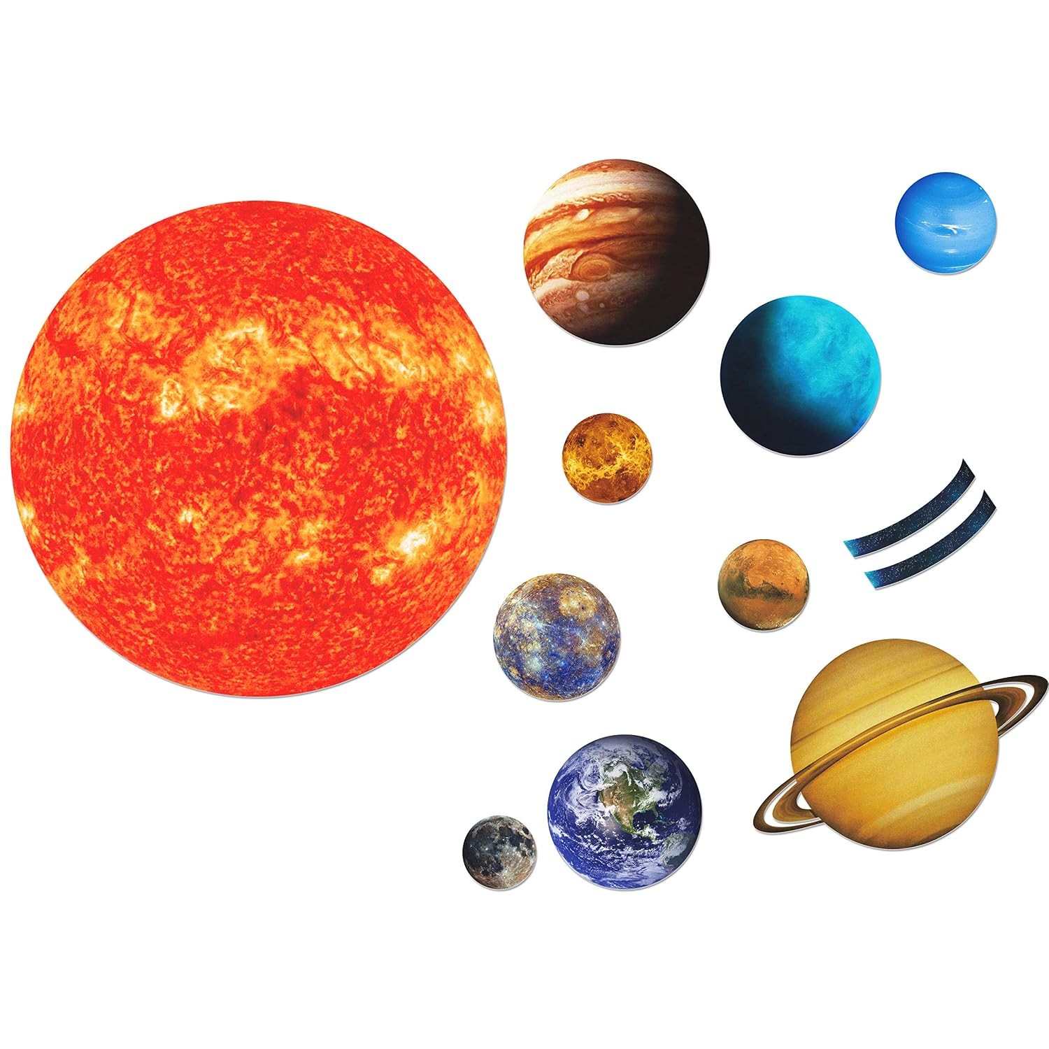 Giant Magnetic Solar System Model Kit with 12 Individual Briefing Magnets