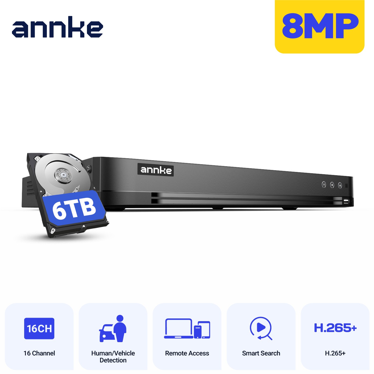 ANNKE HD 4K/5MP 16CH/32CH Digital Video Recorder 5in1 DVR for CCTV Camera System