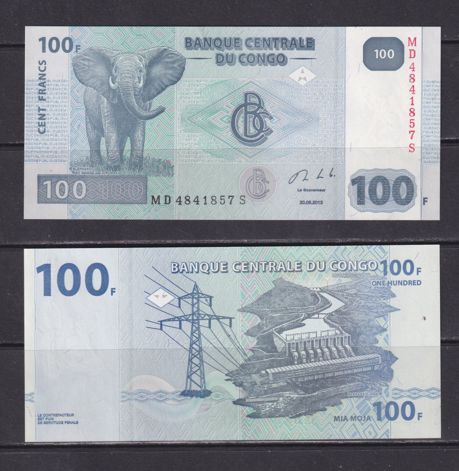 CONGO DR - 2013 100 Francs UNC Banknote