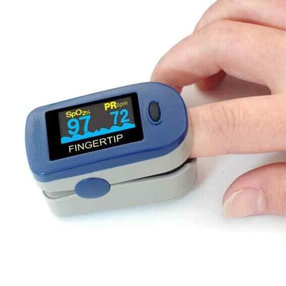 2 Pack NEW MEDSOURCE Fingertip Pulse Oximeter Fingertip, Blue Color OLED Display