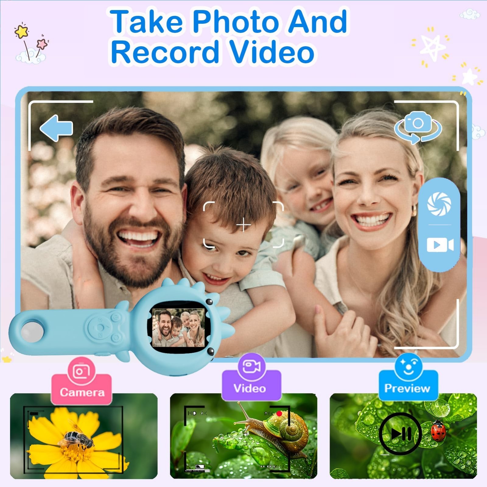 Portable Microscope for Kids & Toddlers, Mini Pocket Handheld Microscope with...