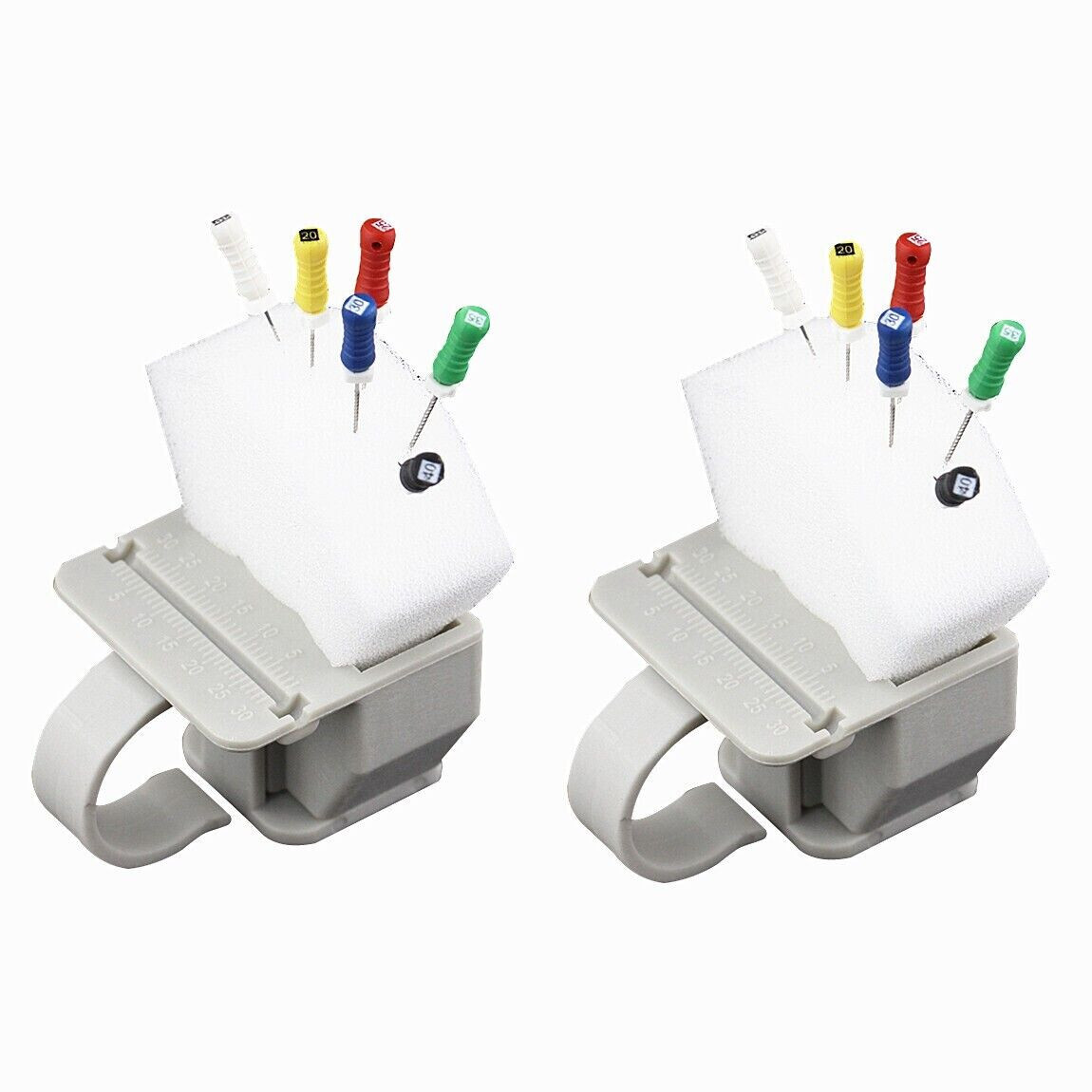 Dental Endo Files Triangle Sponge Foam Cushions Insert Ring Holder Finger Clean